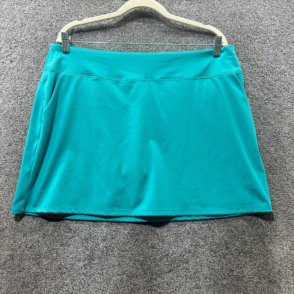 Tommy Bahama Golf Performance Skort Women XL Teal Green Active Skirt Pockets